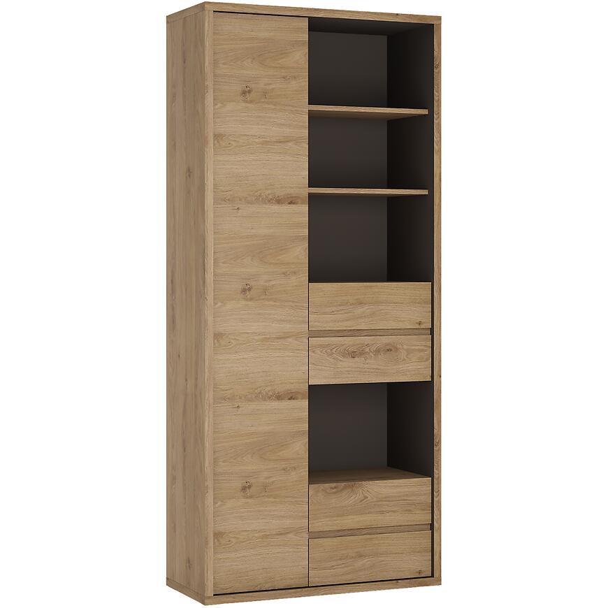E-shop Regál 1d-4s Shetland Typ 12 Dub Shetland/Sivý