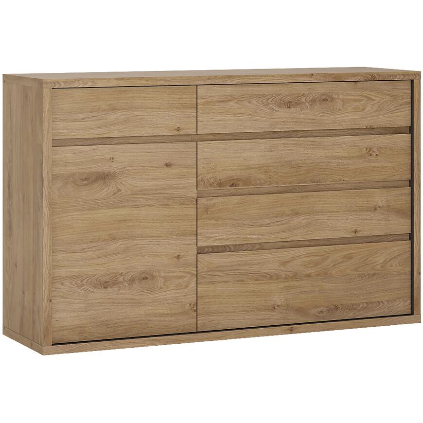 Komoda 1d-5s Shetland Typ 42 Dub Shetland/Sivá