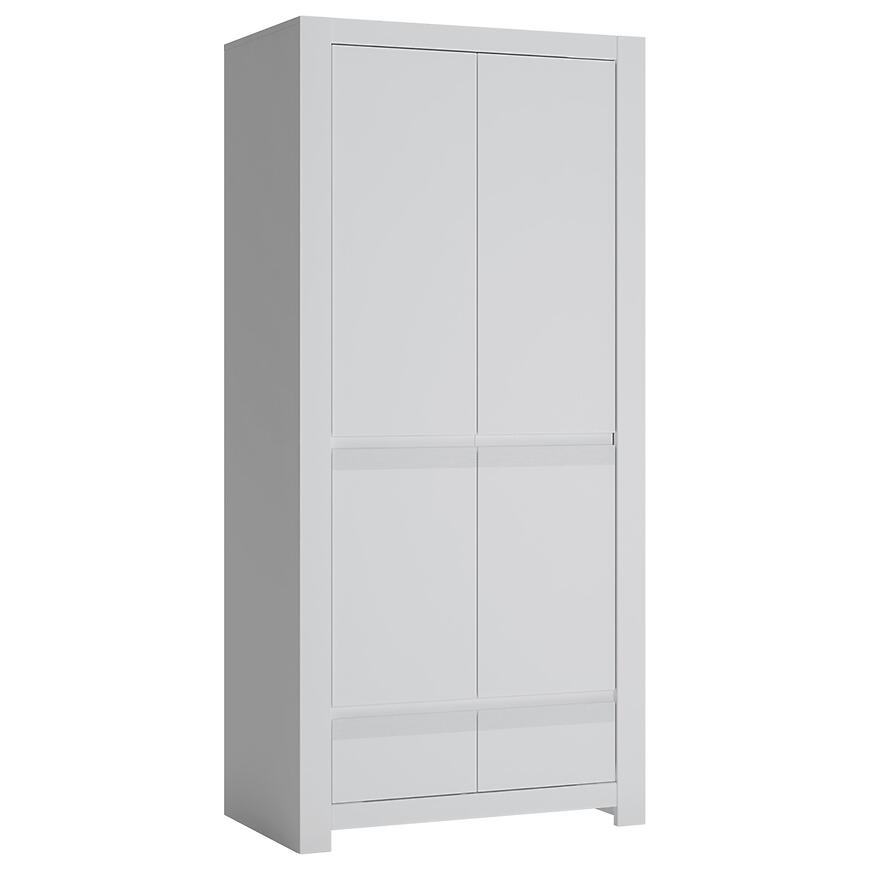 Skriňa Novi NVIS02 2D2S biela alpin/pvc biela supermat