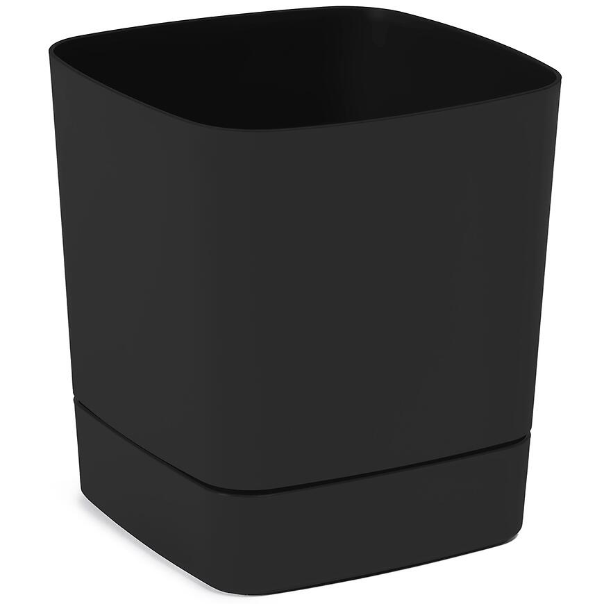 E-shop Kvetináč s podstavcom Clima 16x16 Recycled čierna LA140-04
