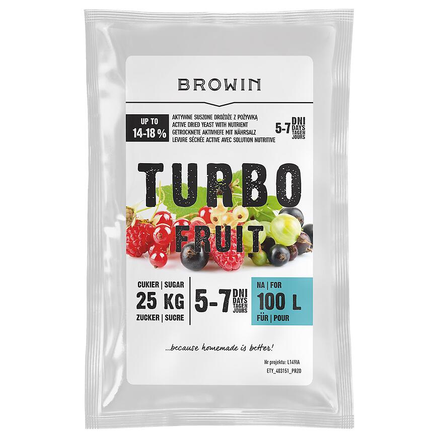 E-shop Liehovarnícke kvasnice turbofruit 5-7dní 100 l - 160 g