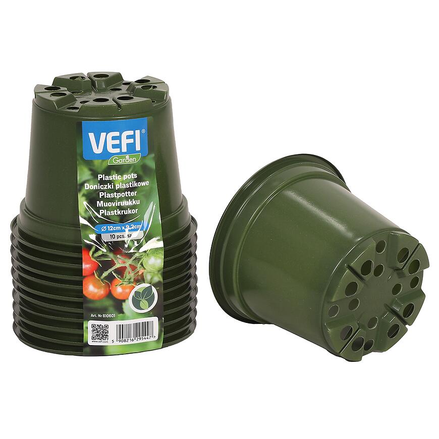 Kvetináč okrúhly 12 cm zelená 10/balík