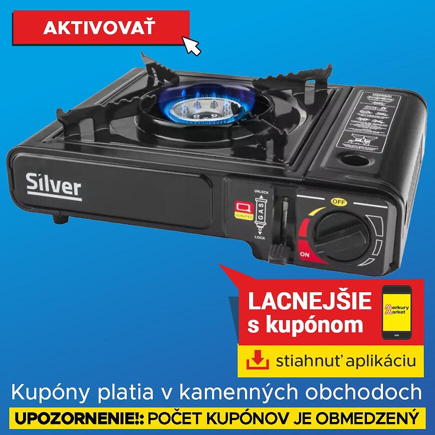 E-shop Silver Kempingový plynový varič 2v1 S11460 (SK)