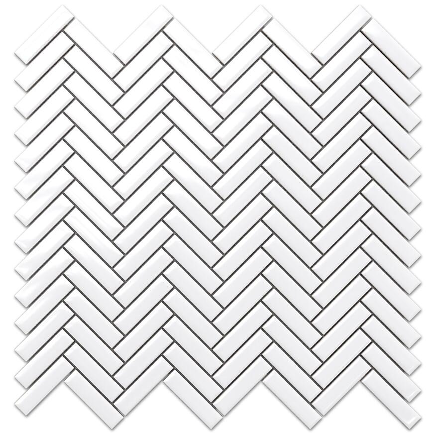Mozaika Mini Chevron White Gloss 27/28