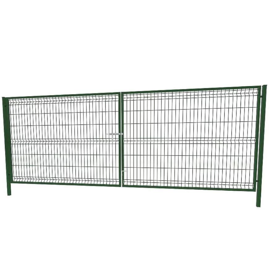 E-shop Dvojkrídlová brána 3d 400 x153 cm zelená