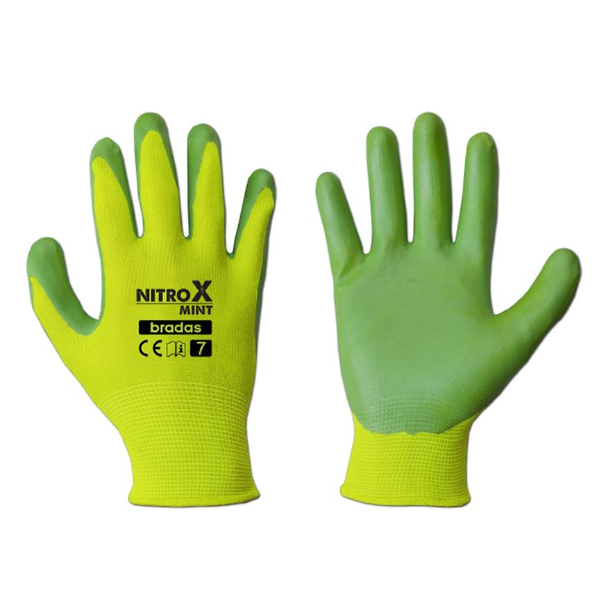 Ochranné rukavice Dámske nitrox mint veľkosť 7