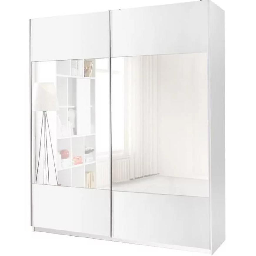 Skriňa Vario so zrkadlom biela 175 cm