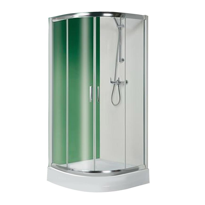 Štvrťkruhový Sprchový kút KP4/TX5B 90/190 W0 SB+BPZA 2EL Glass