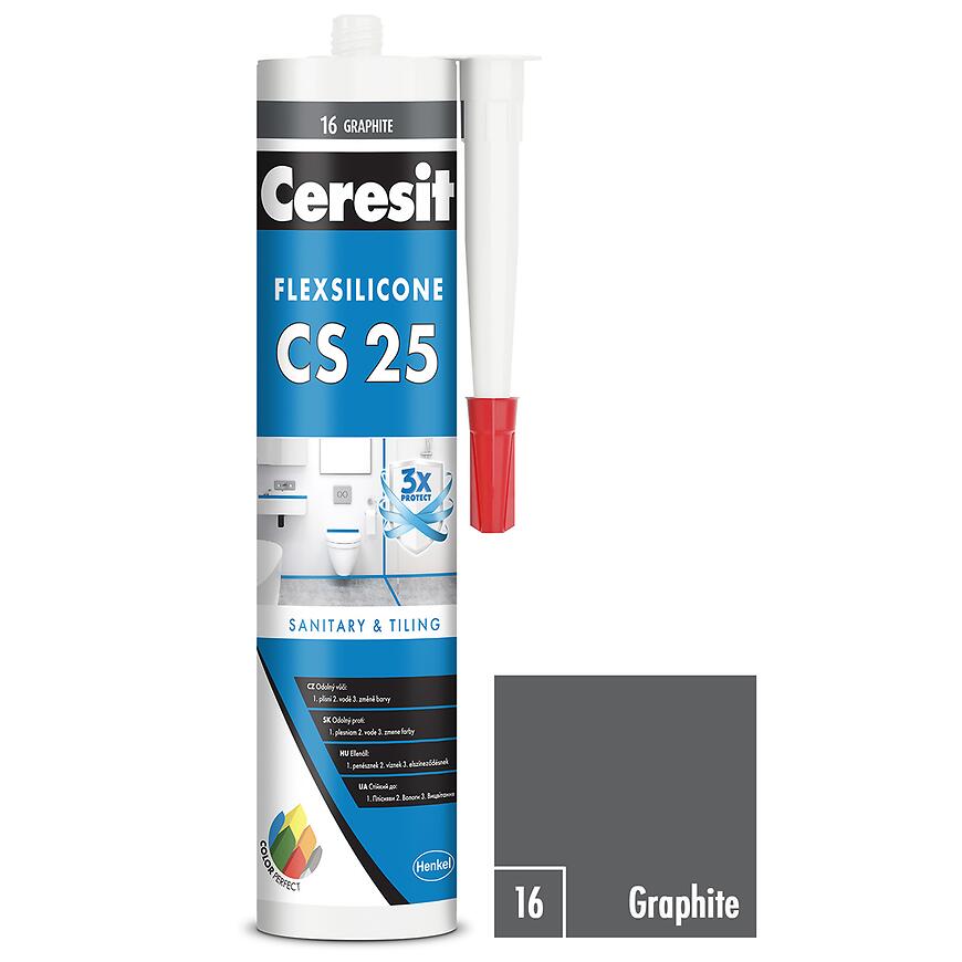 Ceresit Silikón CS25 grafit 280ml