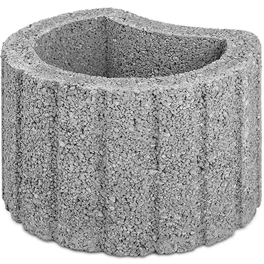 E-shop Svahová tvárnica polmesiac 30x20x26 cm sivá