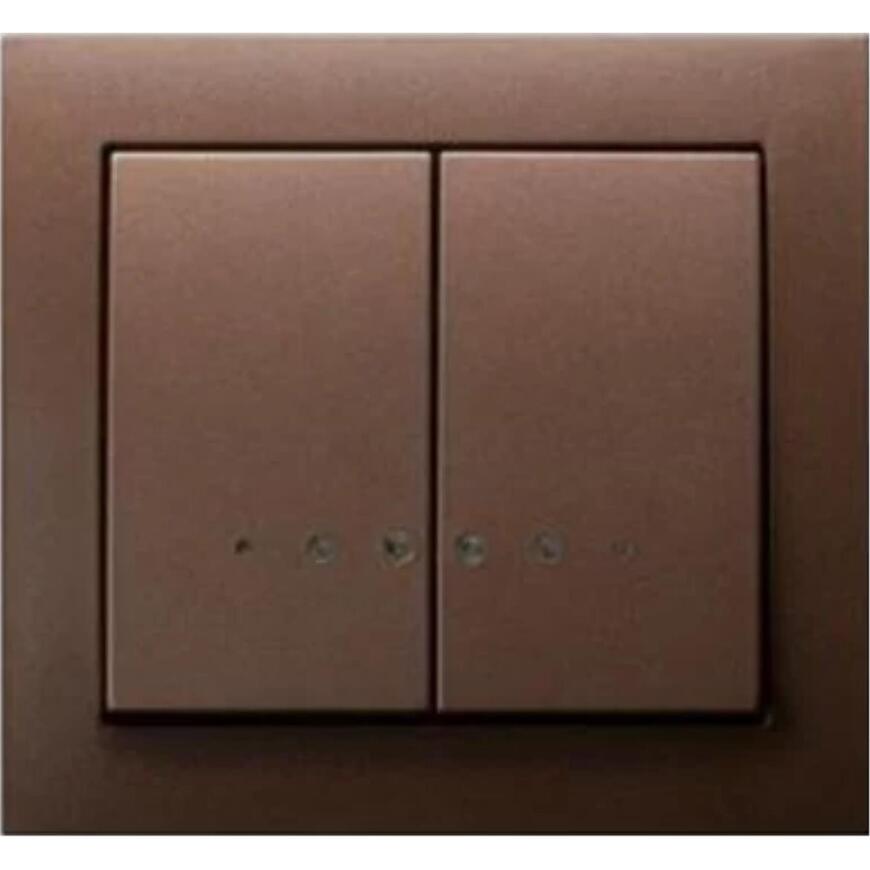E-shop Dvojitý vypínač s podsvietením ŁP-2WS/52