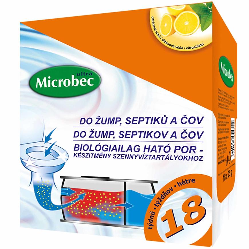 BROS Microbec Aktivátor septikov, žúmp a ČOV 18x25 g