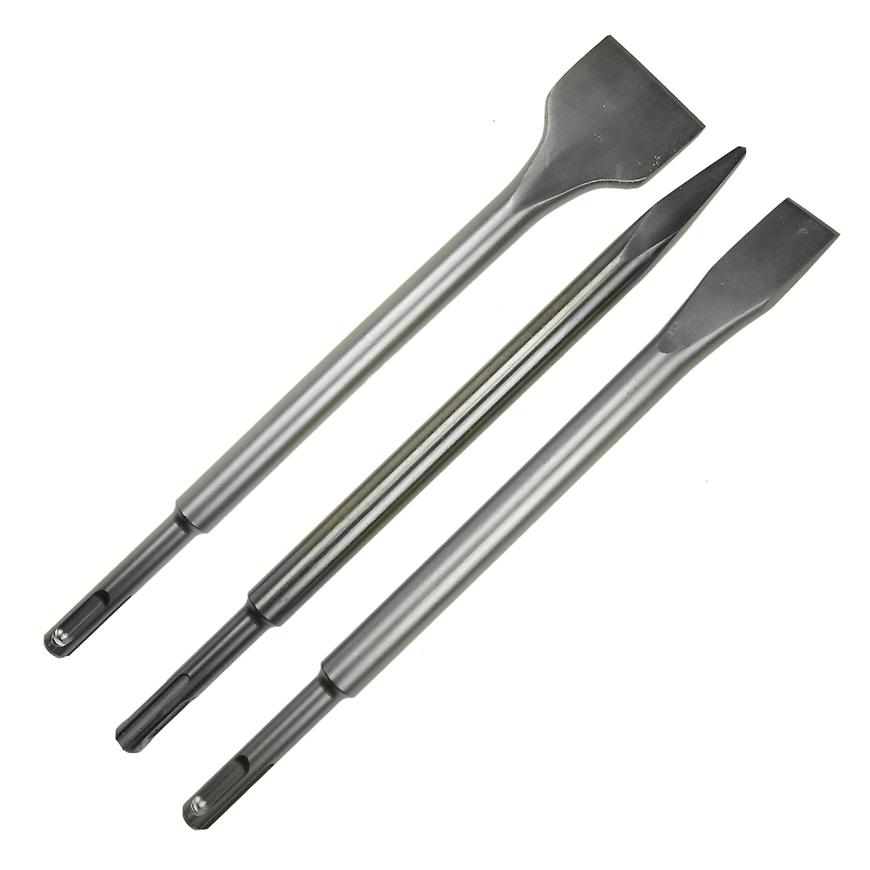 Sekáče ploché 20/40 x 250 mm a sekác špicatý 14 x 250 mm, sada 3 ks, Jufisto