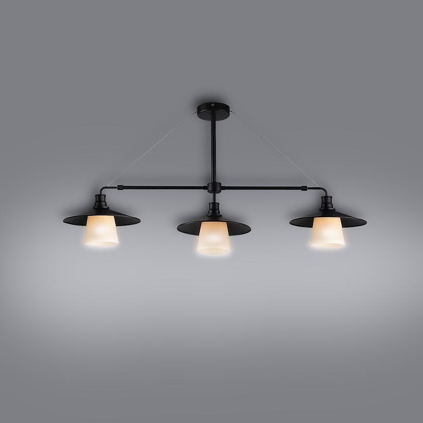 Závesné svietidlo Loft 3x60W E27 čierne