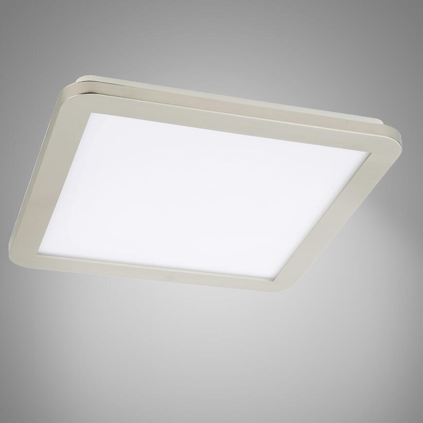 E-shop Stropné svietidlo LED Nexit 30x30 cm 18W IP44 satén+biela 3000k