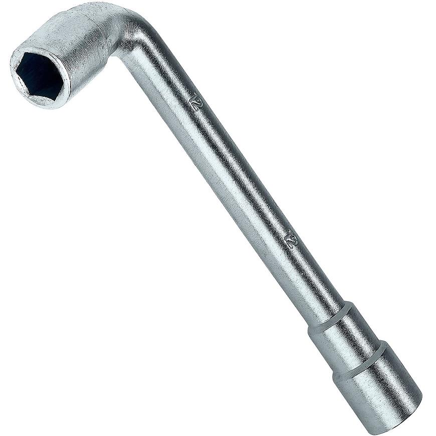Kľúč, nástrčný zahnutý, dvojhlavý, 12 mm, Drel