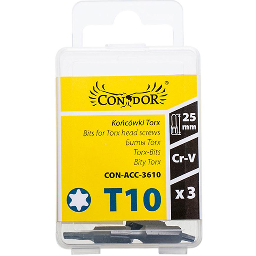 Bit Torx, T10 x 25 mm, 3 ks, Drel