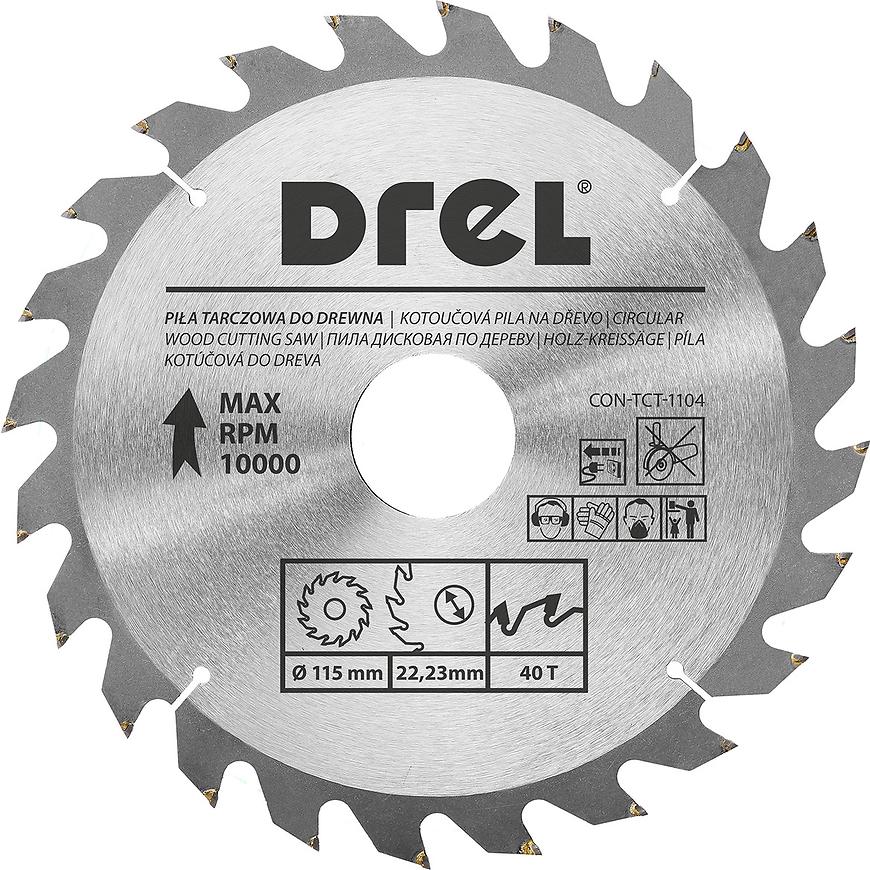 Pílový kotúč do dreva, 115 mm x 40 T, Drel