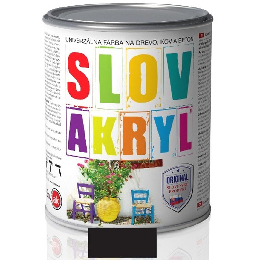 E-shop Slovlak Slovakryl Mat 0199 Čierna 0,75kg