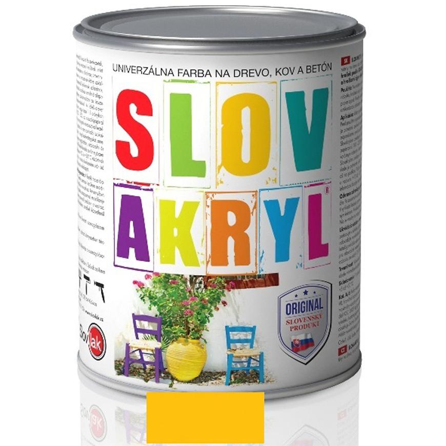 E-shop Slovlak Slovakryl Mat 0620 Žltá 0,75kg