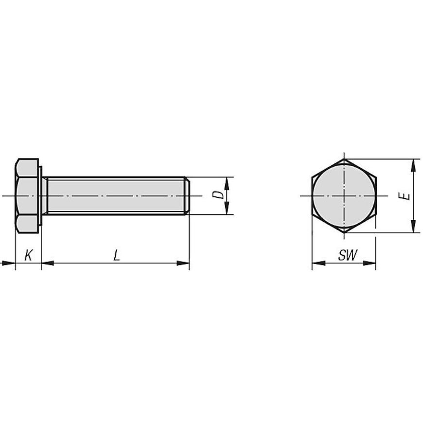 Skrutka 5.8 10x25 DIN933 ZN