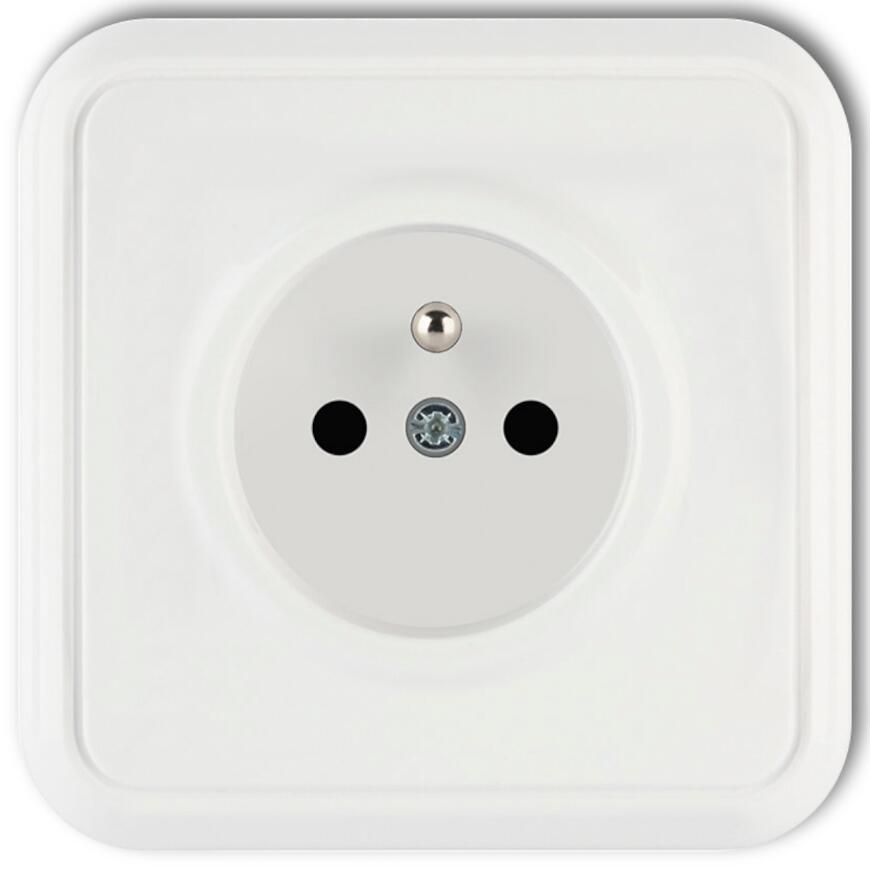 L 1GPT-1Z Liza Jednoduchá zásuvka z/u biela