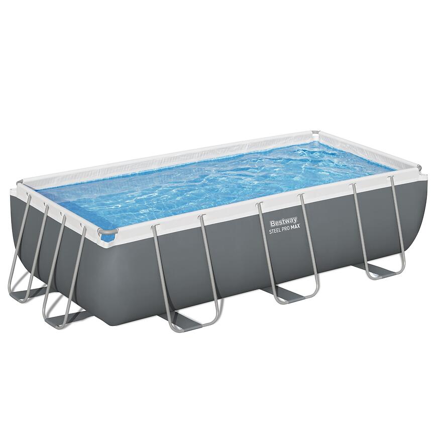 E-shop Obdĺžnikový bazén s rámom s pieskovou filtráciou 4,04x2,01x1 m 56442