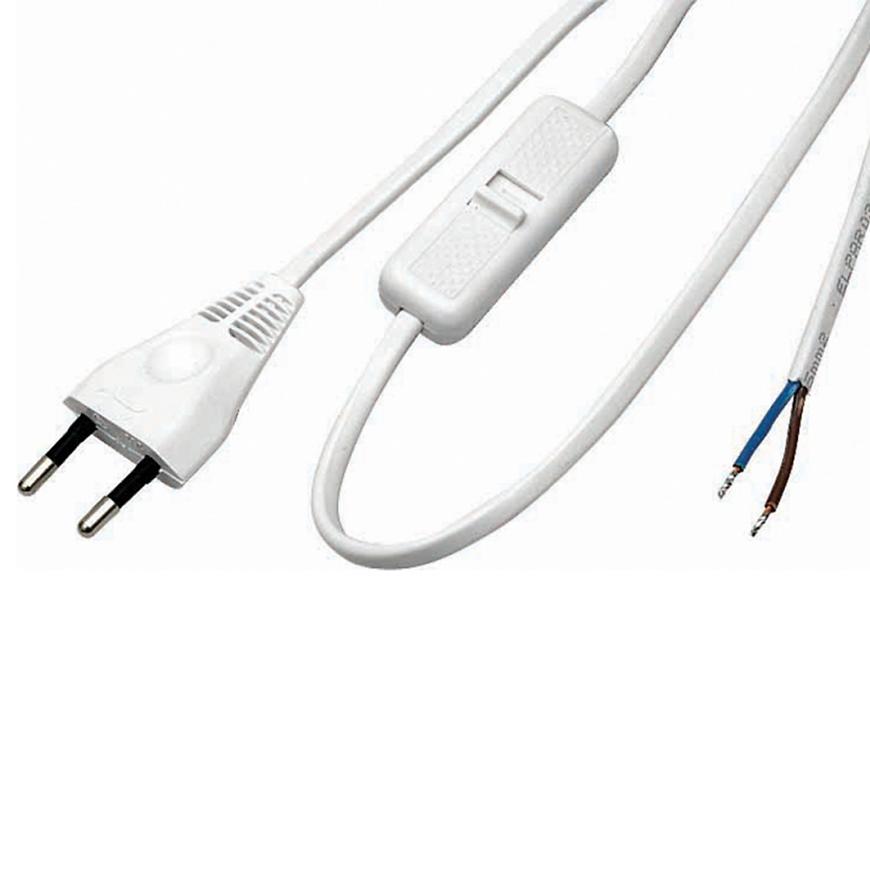 E-shop Prívodný kábel PPŁ275 /3,1 biely (PAK) lampový OMYP 2X0,75 3,1M