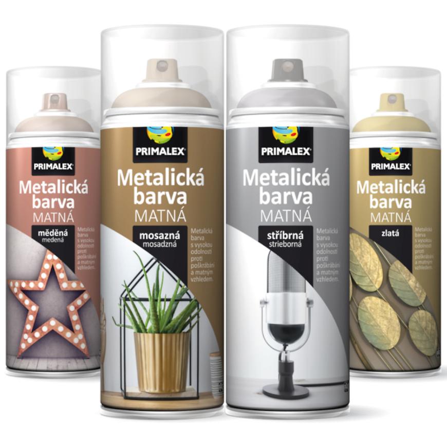 E-shop Primalex Sprej metalický efekt zlatý 400 ml