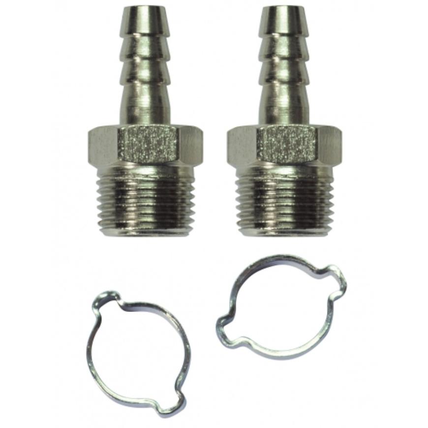 Hadicové tvarovky Ø 8x13mm 3/8M so svorkami