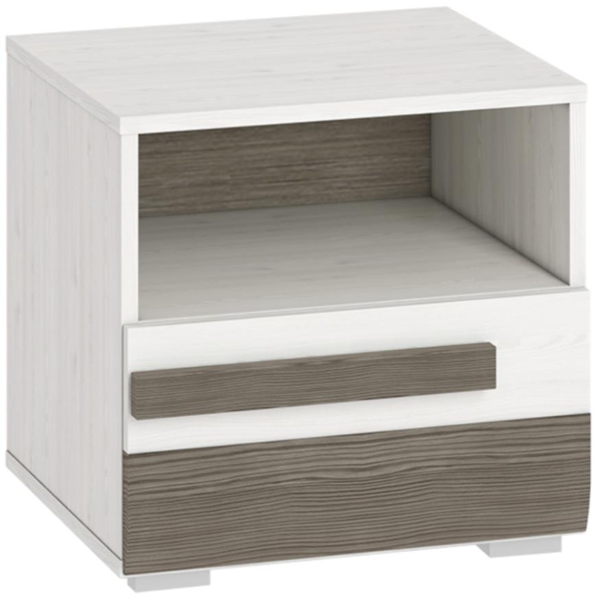 E-shop Nočný stolík Blanco 18 46 borovica snežná/new grey