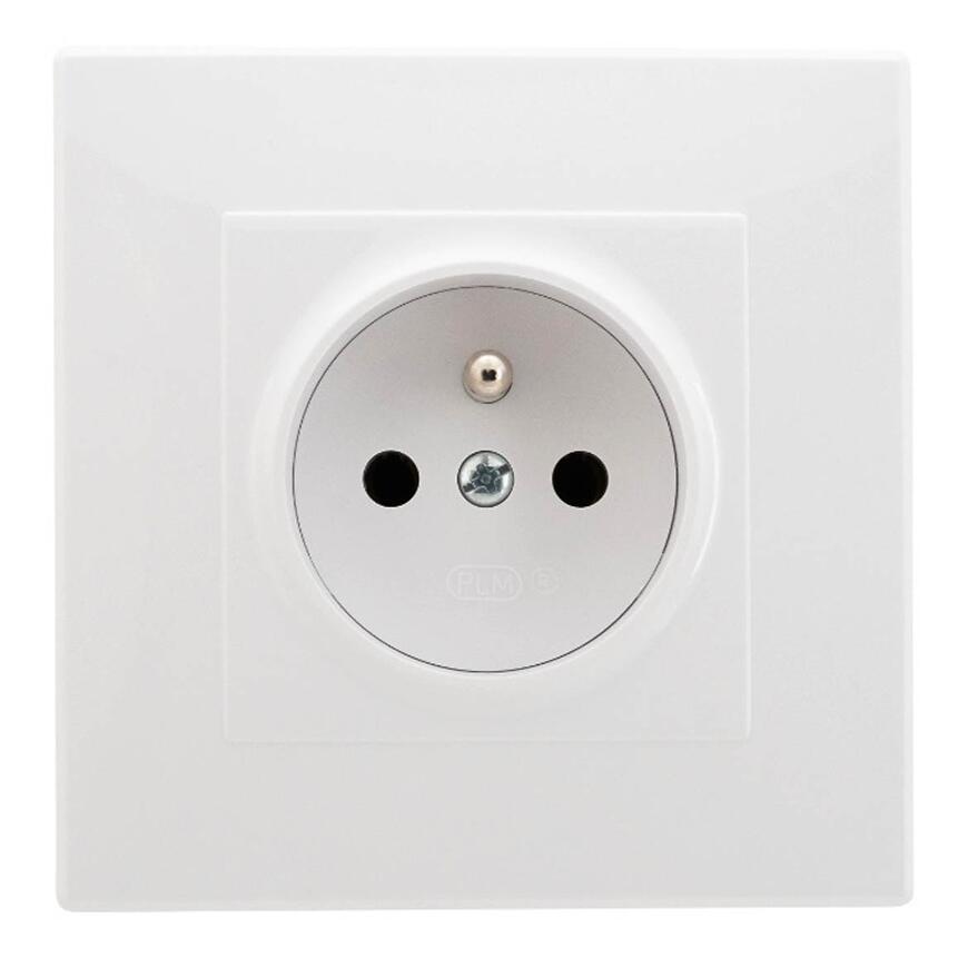 GP-1LZ Jednonásobná zásuvka s uzemnením biela