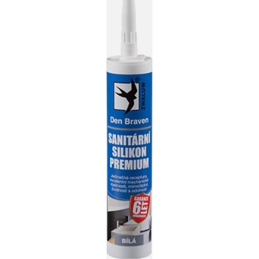 E-shop Den Braven Sanitárny silikón biely Premium 280ml