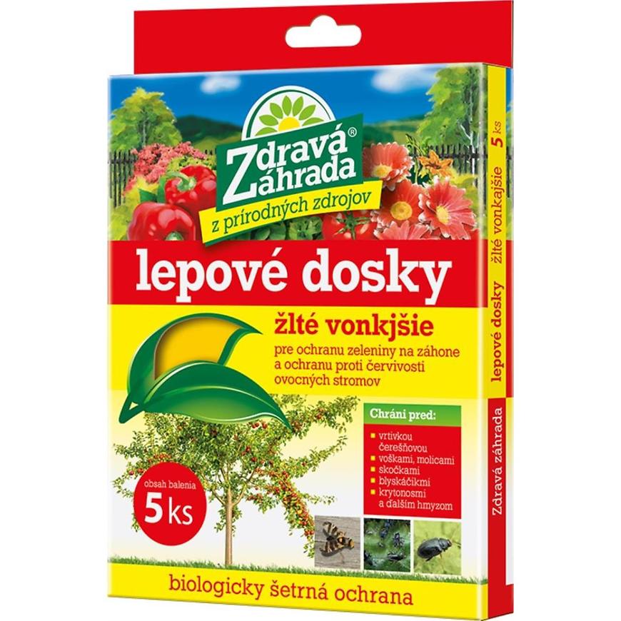 Zdravá Zahrada – Žlté lepové dosky 5ks - exteriérové