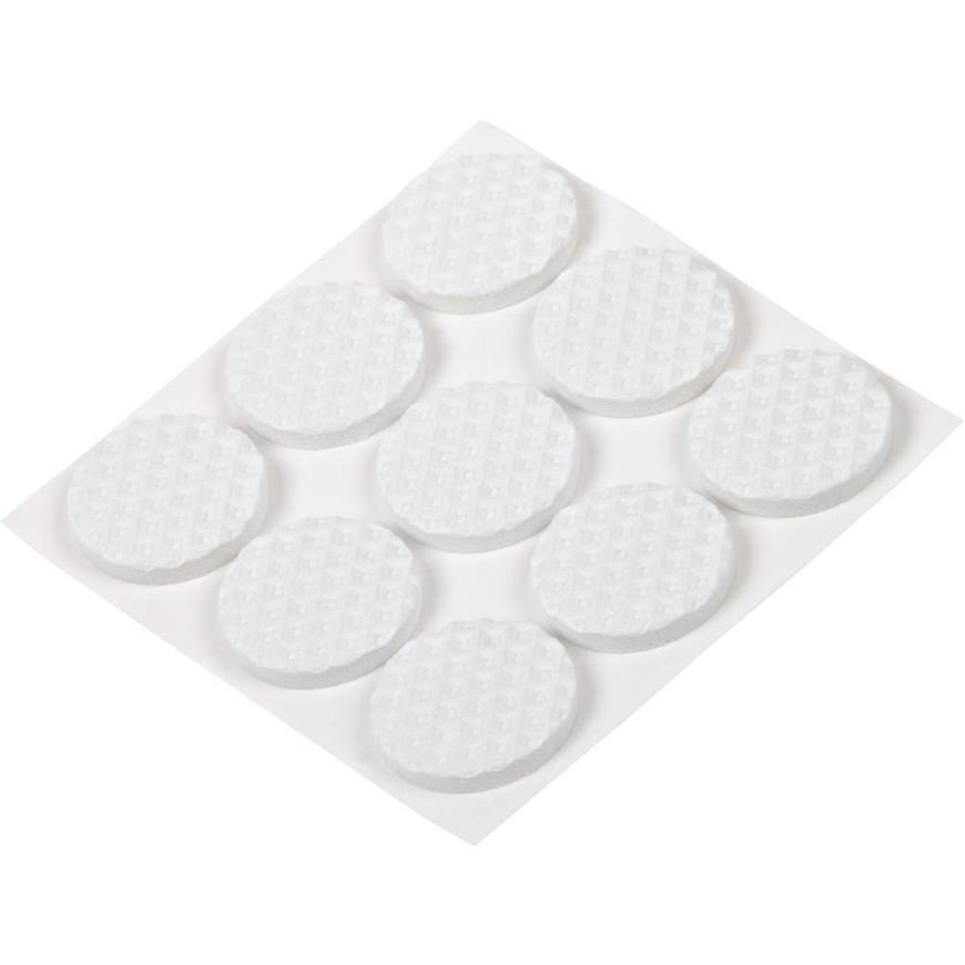 Podložky pod nábytok samolepiace biele 21 mm 9 ks
