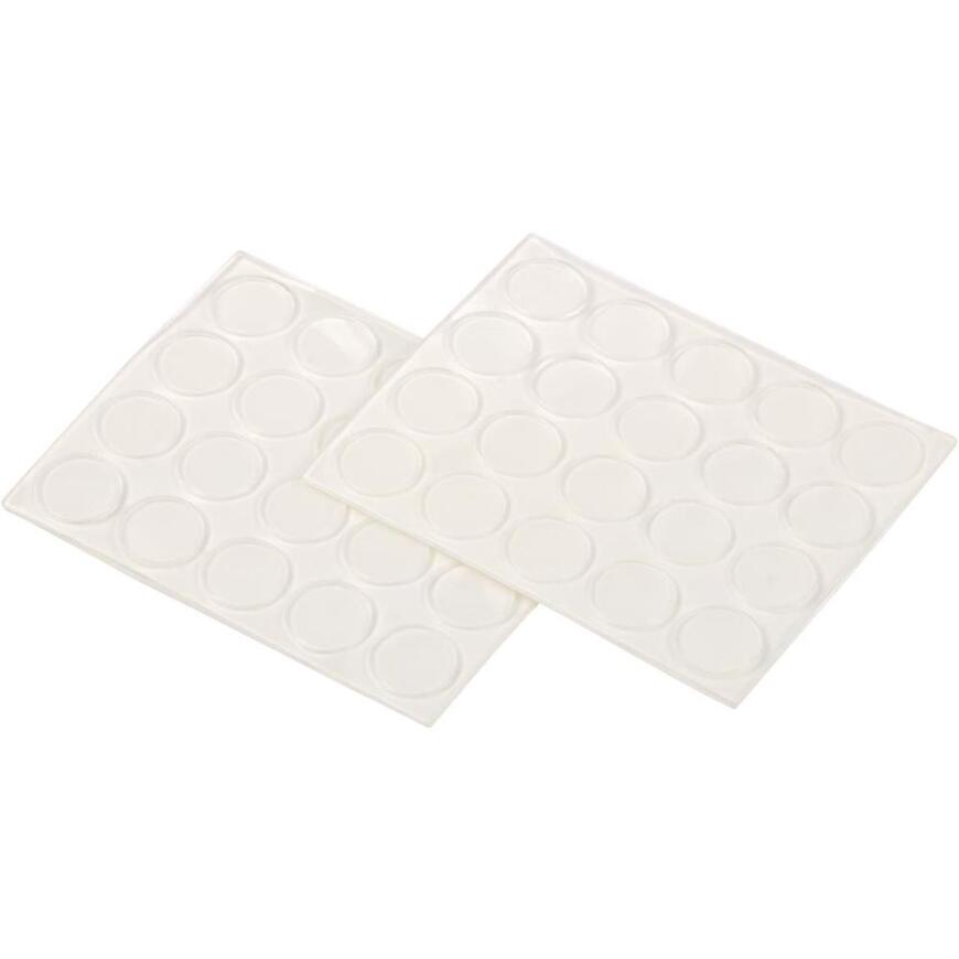 E-shop Priehľadné tlmiace dorazy, výška 1 mm, priemer 10 mm 40 ks