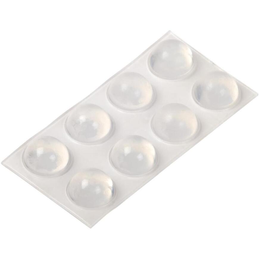 E-shop Priehľadné tlmiace dorazy, výška 7,8 mm priemer 16 mm 8 ks
