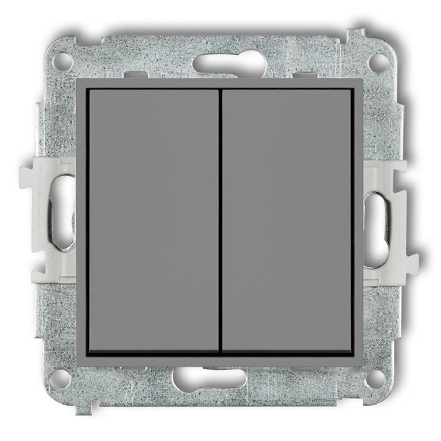 Vypínač mini sivý mat 27MWP-2