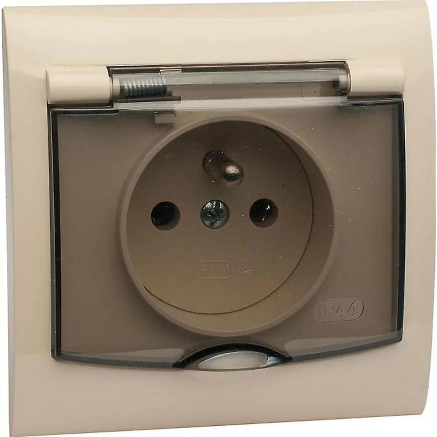 Zásuvka V GPH-1VZ hermetická béžová Vega