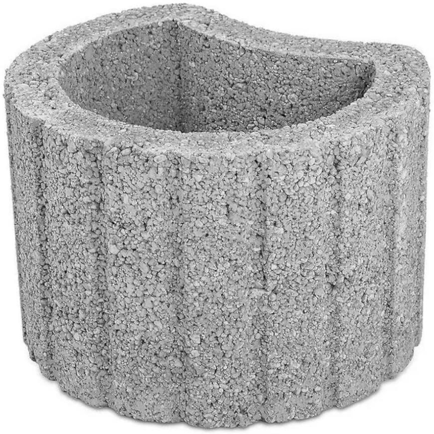 E-shop Svahová tvárnica polmesiac 40x30x25 cm sivá