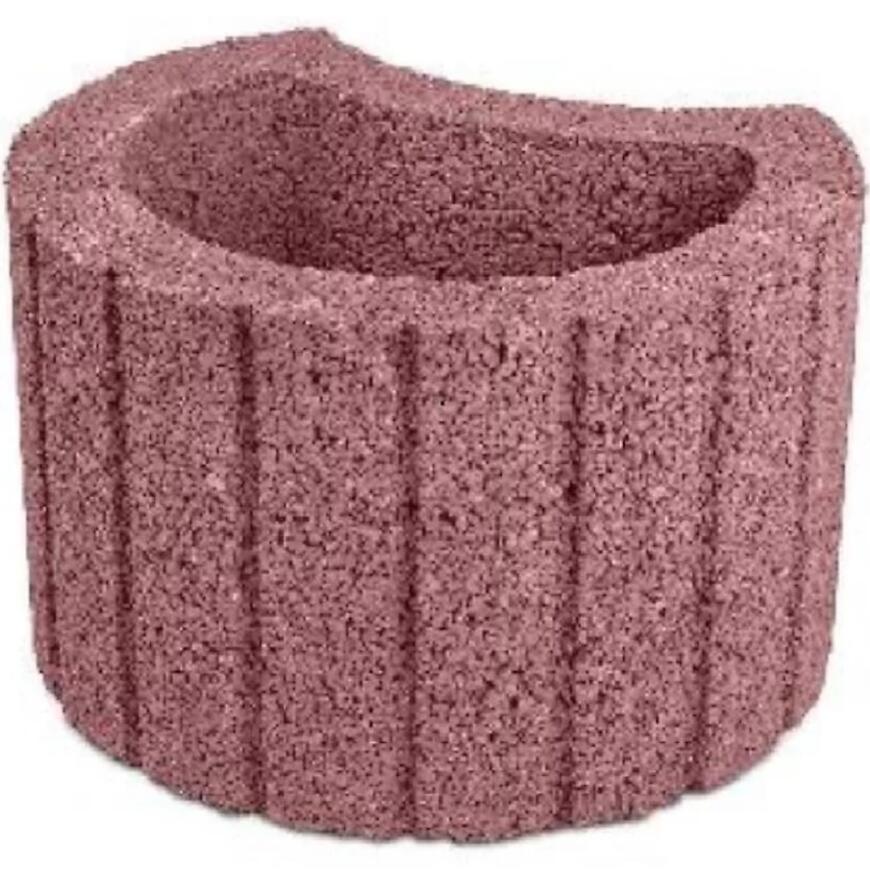 E-shop Svahová tvárnica polmesiac 40x30x25 cm červená