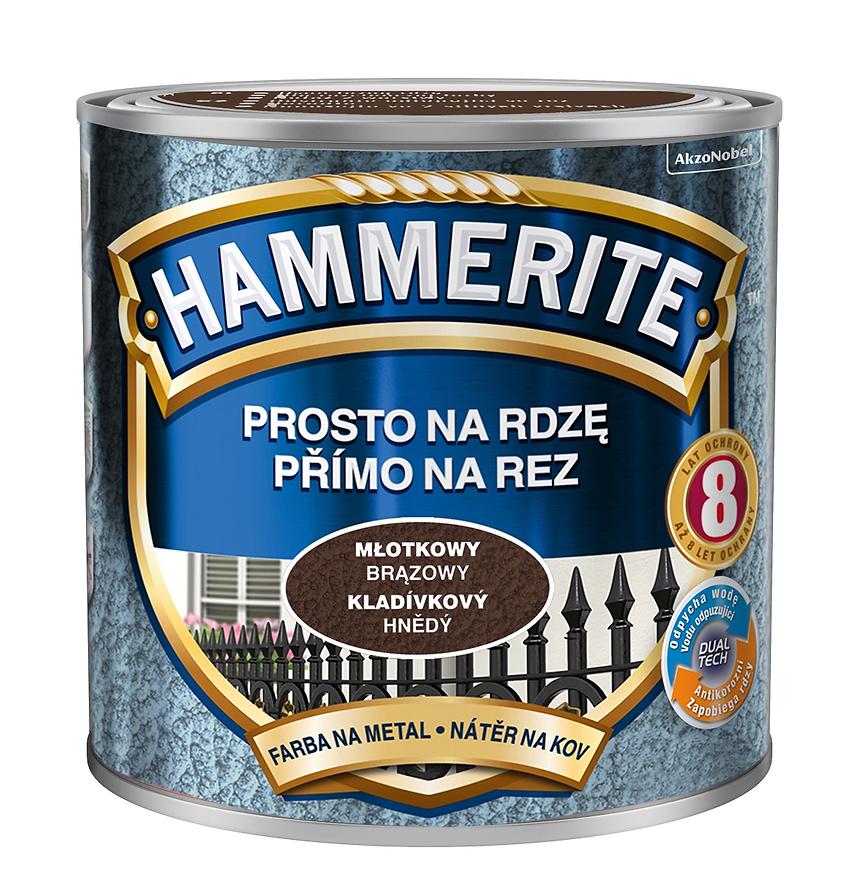 E-shop HAMMERITE Priamo na hrdzu, kladivkový hnedý 0,25L