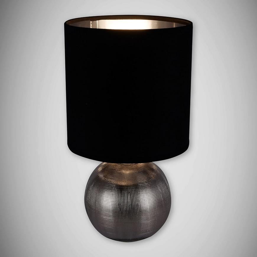 Stolná lampa Perlo E14 strieborná / čierna 03290 LB
