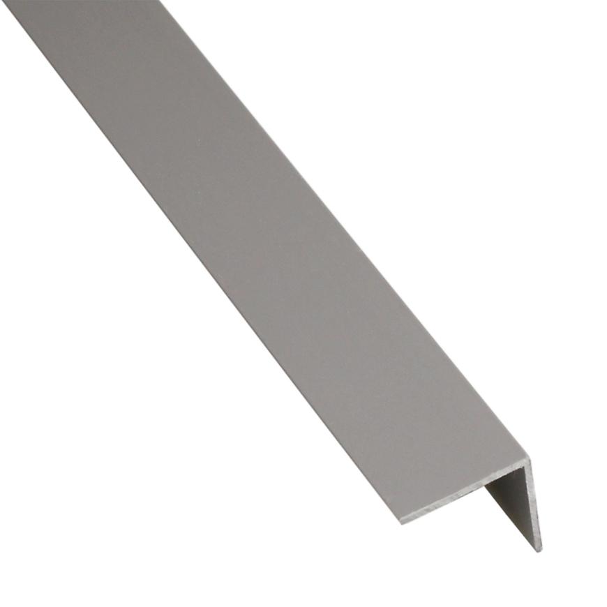Profil uholníkový samolepící PVC strieborný matný 19.5x19.5x2600