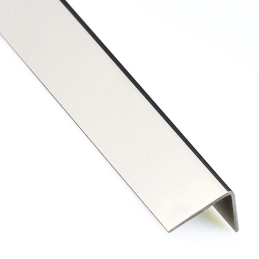 Profil uholníkový samolepící PVC inox 19.5x19.5x1000