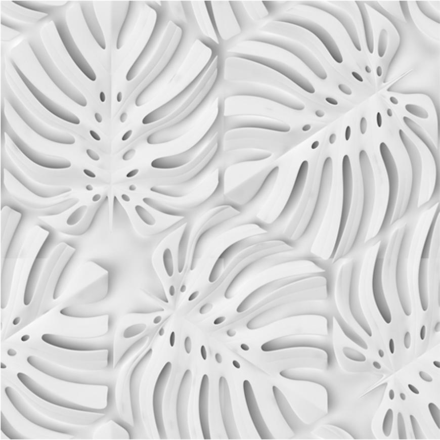 Sklenený panel 60/60 Monstera White Esg