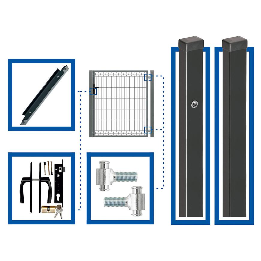 E-shop Zostava bránka 1 x 1,2 m WGFUR-T000382 pravá