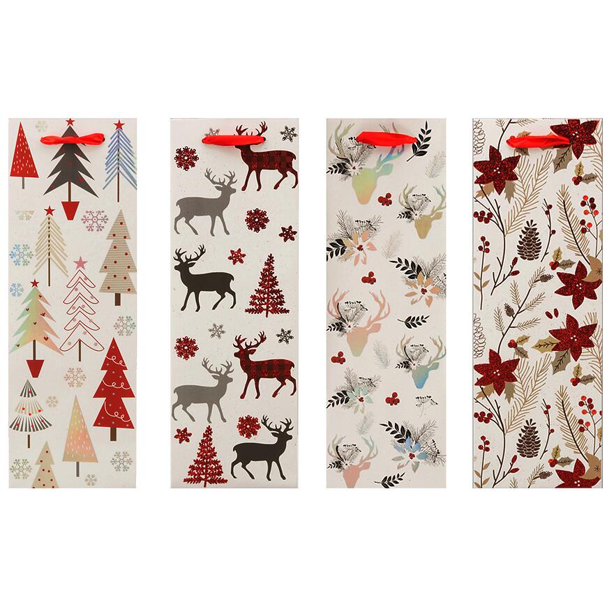 Darčeková taška 35x12x10cm trblietky/metalický mix 39768