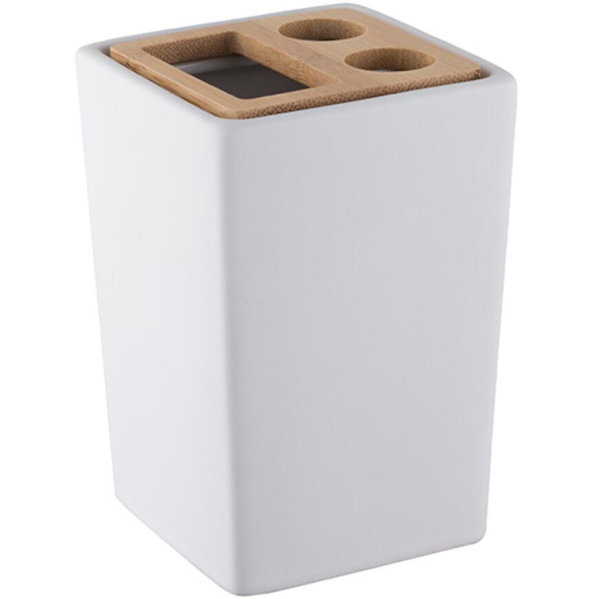 Pohár na kefky biely 06578 Pure Bisk