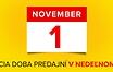 Otváracia doba 01.11.2025